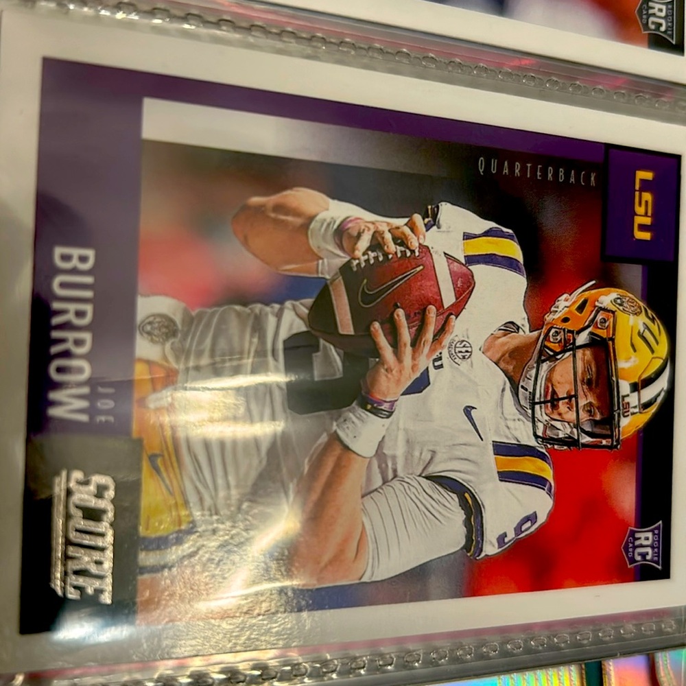 Joe burrow rookie card lsu score no.360